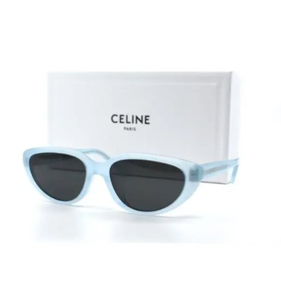 NEW CELINE WOMEN CAT EYE SUNGLASSES CELINE CL40220U 84A BLUE GREY EYEWEAR - Picture 1 of 5